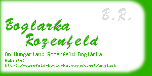 boglarka rozenfeld business card